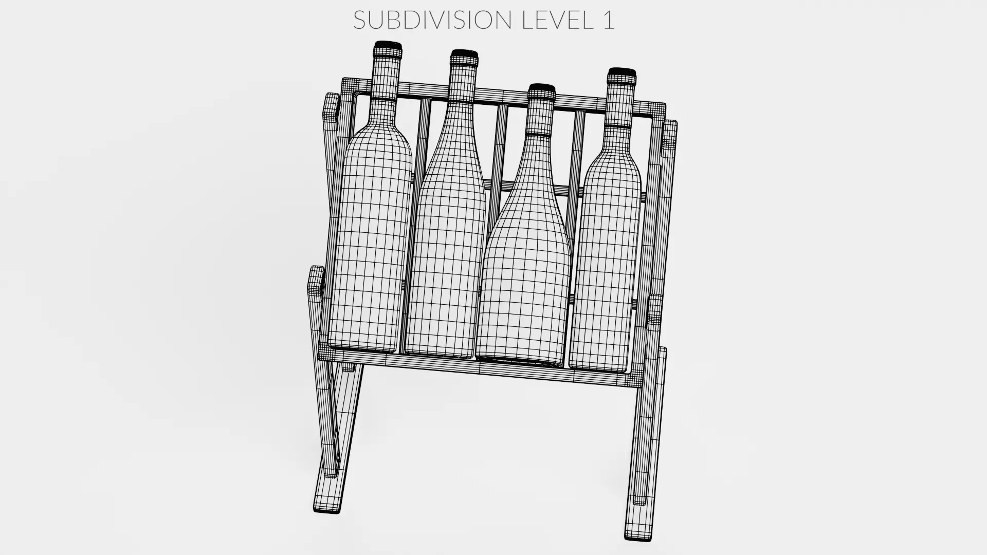 -Wines on Rack V4- Low-poly 3D model_10