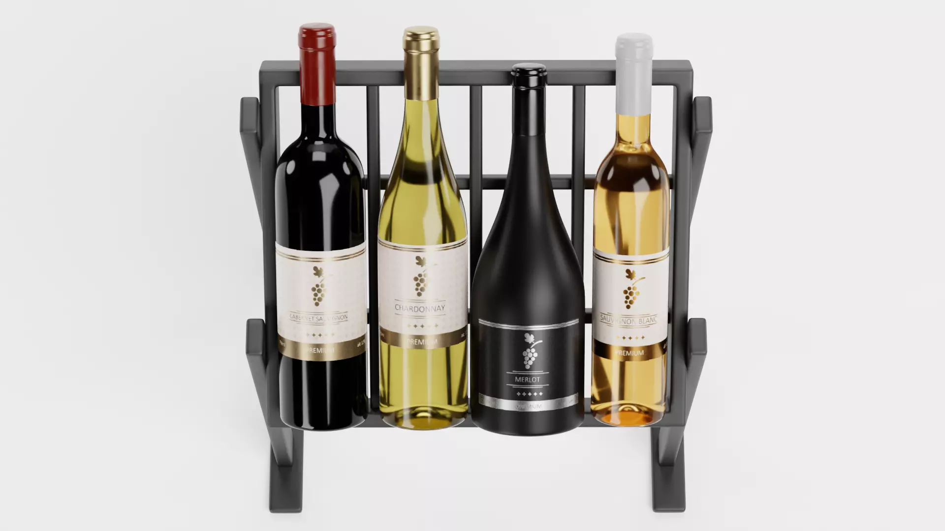 -Wines on Rack V4- Low-poly 3D model_5