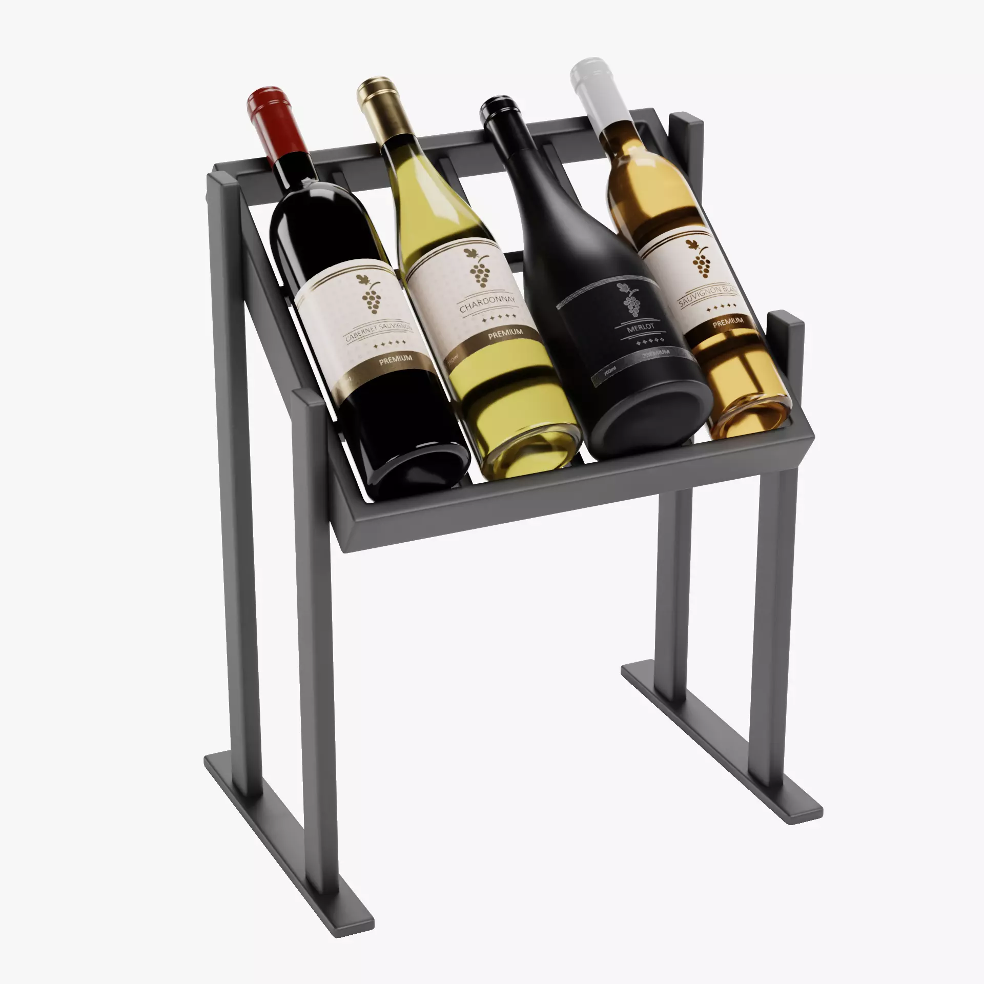 -Wines on Rack V4- Low-poly 3D model_11