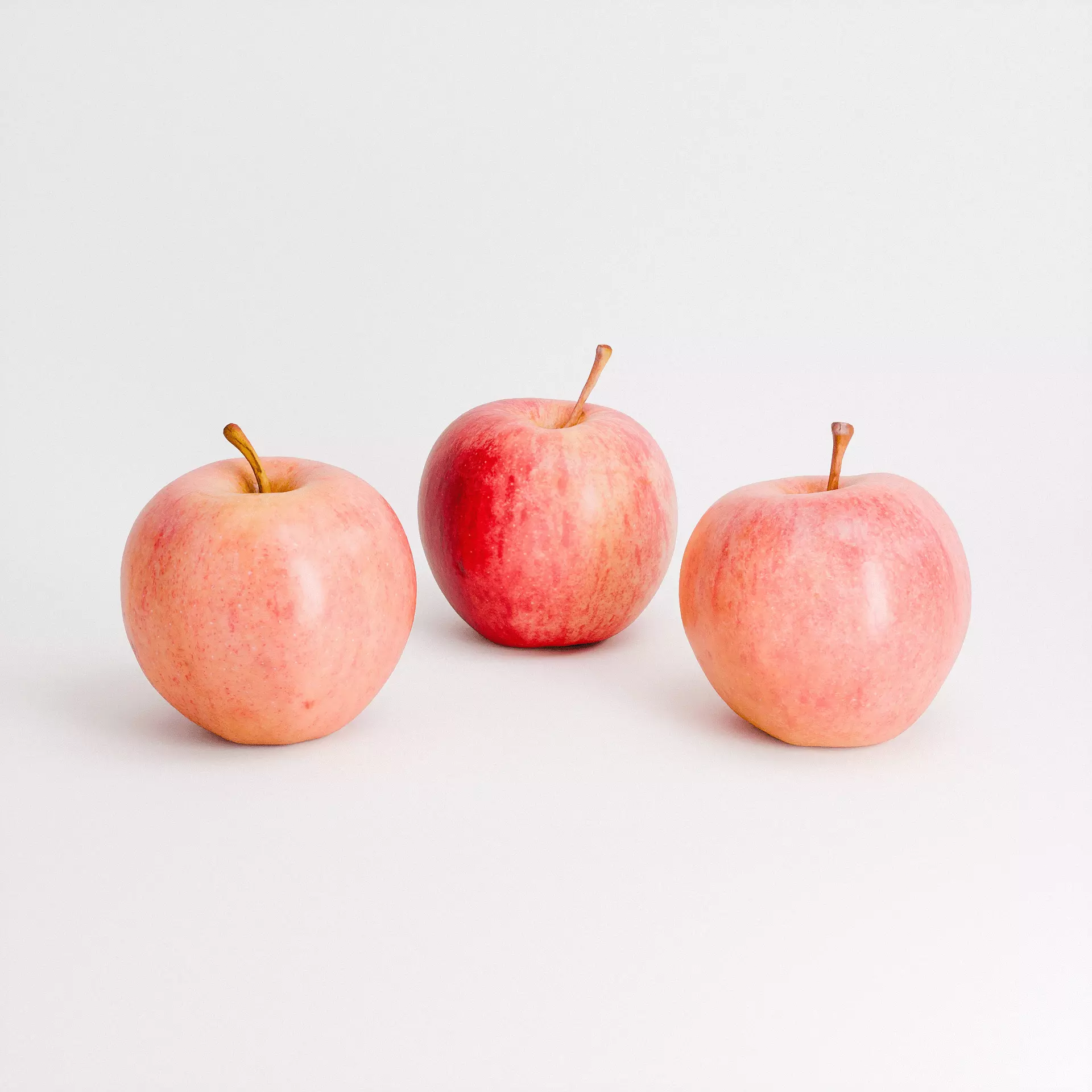 Apples Gala Set Low-poly 3D model_0