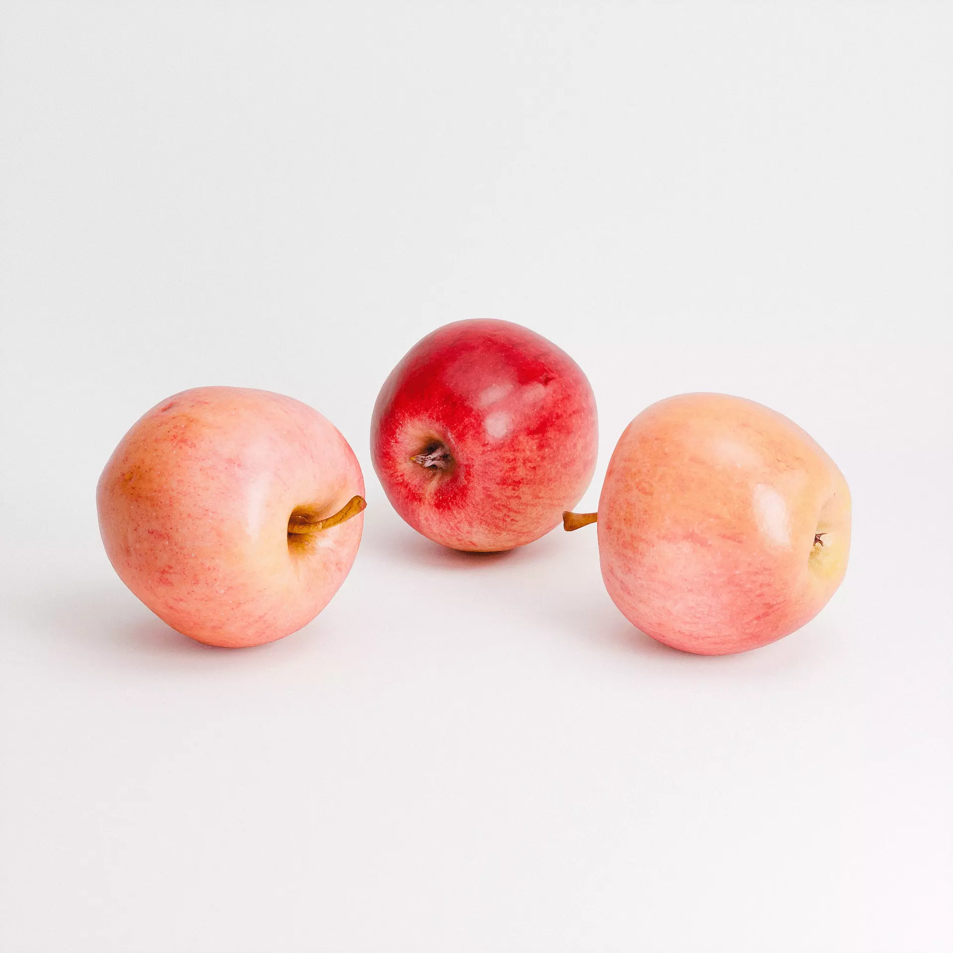 Apples Gala Set Low-poly 3D model_6