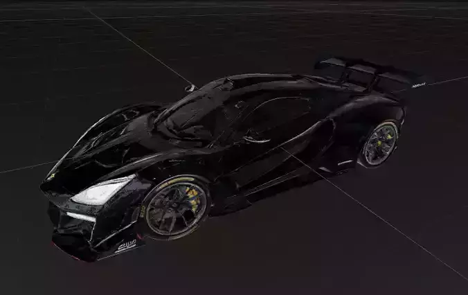 Modern Sports Car - High Quality 3D Model