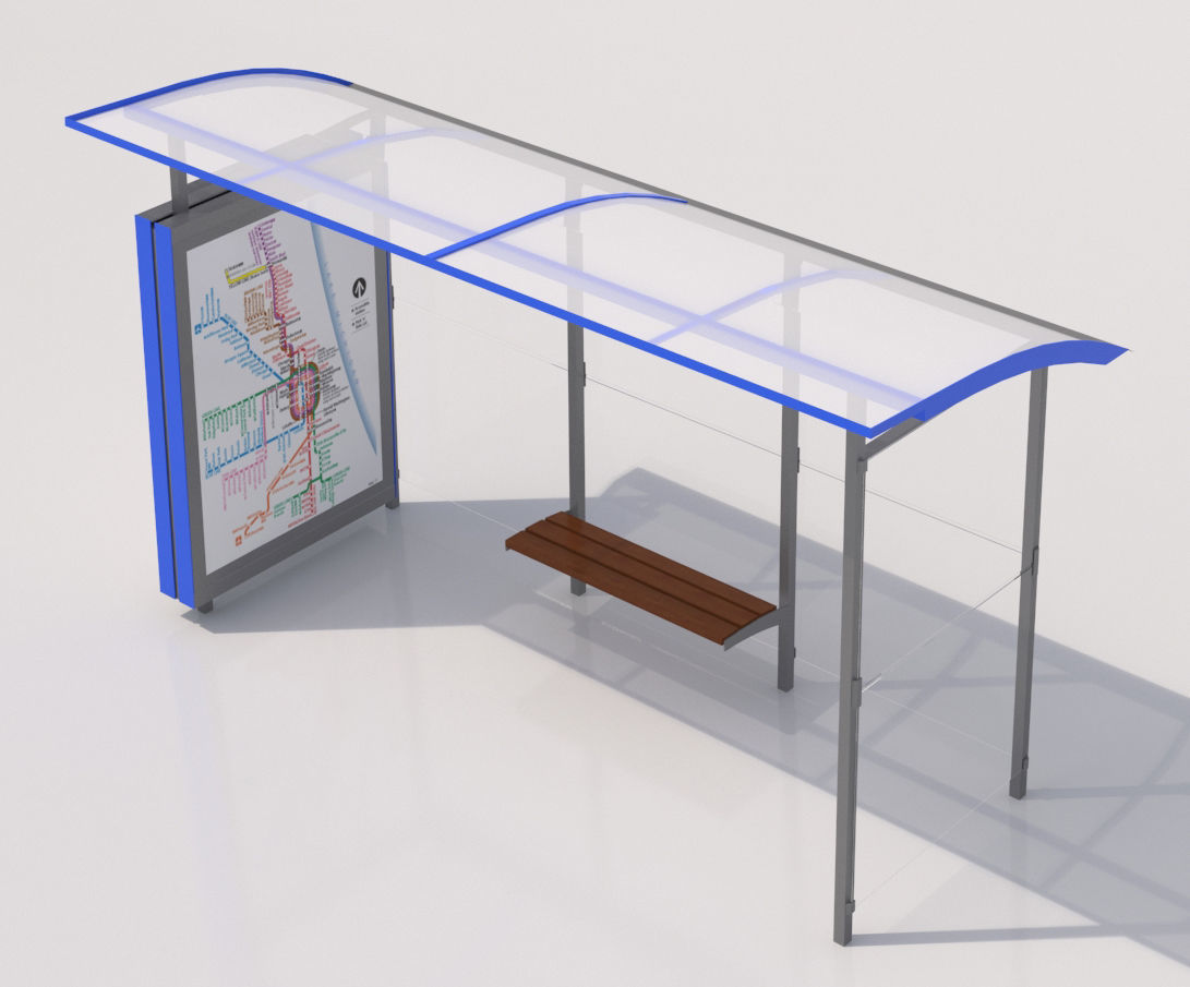 MMCite Skandum 110b Bus Shelter 3D model_1