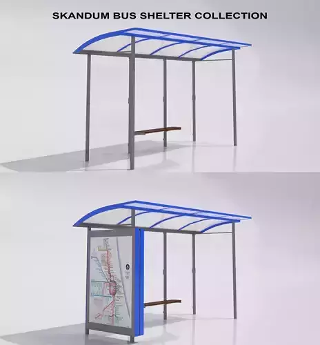 MMCite Skandum Bus Shelter Collection 3D model