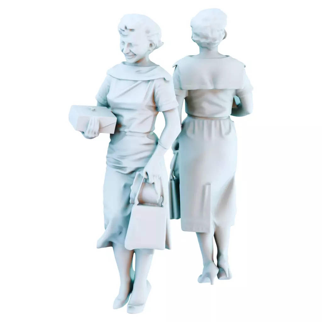 Everyday Life in the 1950s Vintage Figures Collection 3D print model