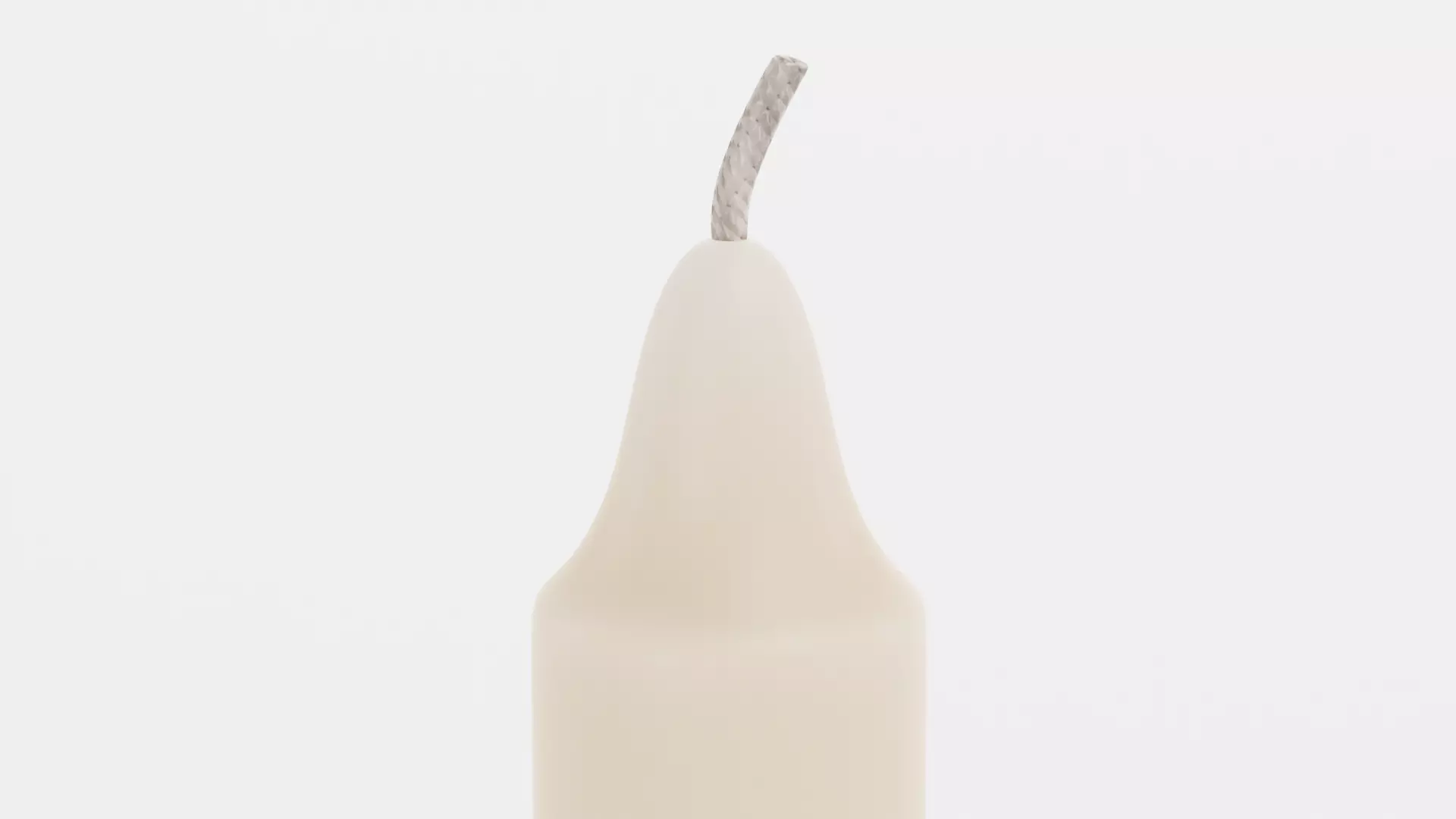 -Candlestick Holder with Candle- Low-poly 3D model_6