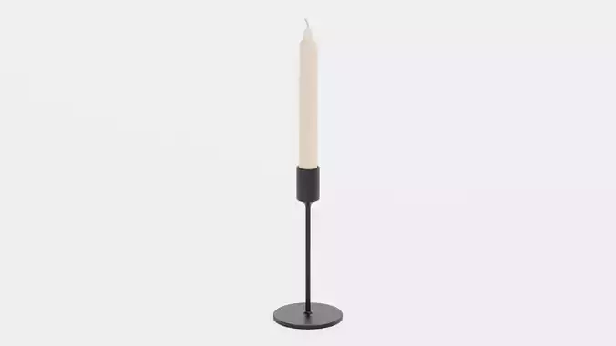 -Candlestick Holder with Candle-