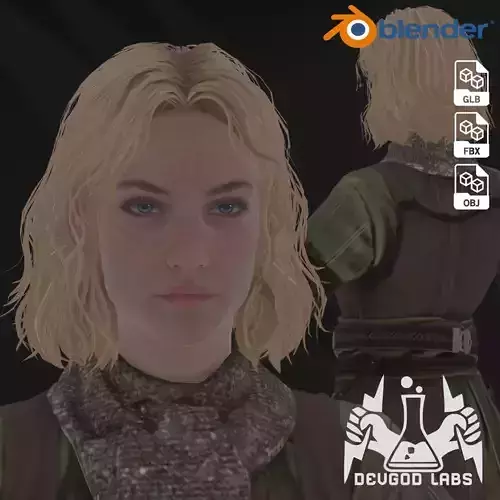 Medieval Fantasy Female Character PBR Game Ready Rigged