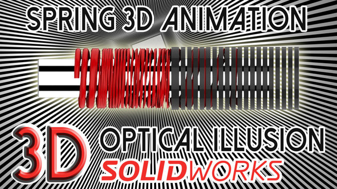3D Optical Illusion Spring Animation Free 3D print model