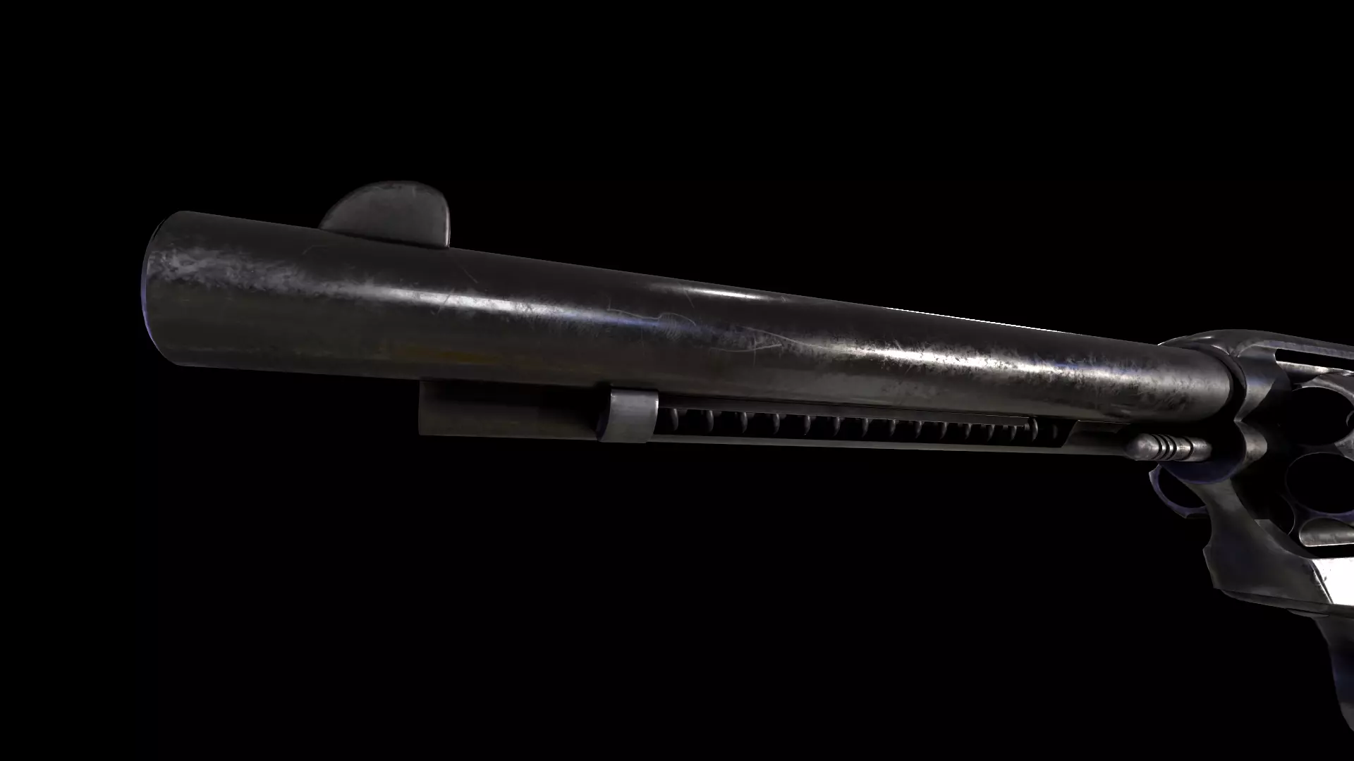 Colt SAA Pistol Low-poly 3D model_7