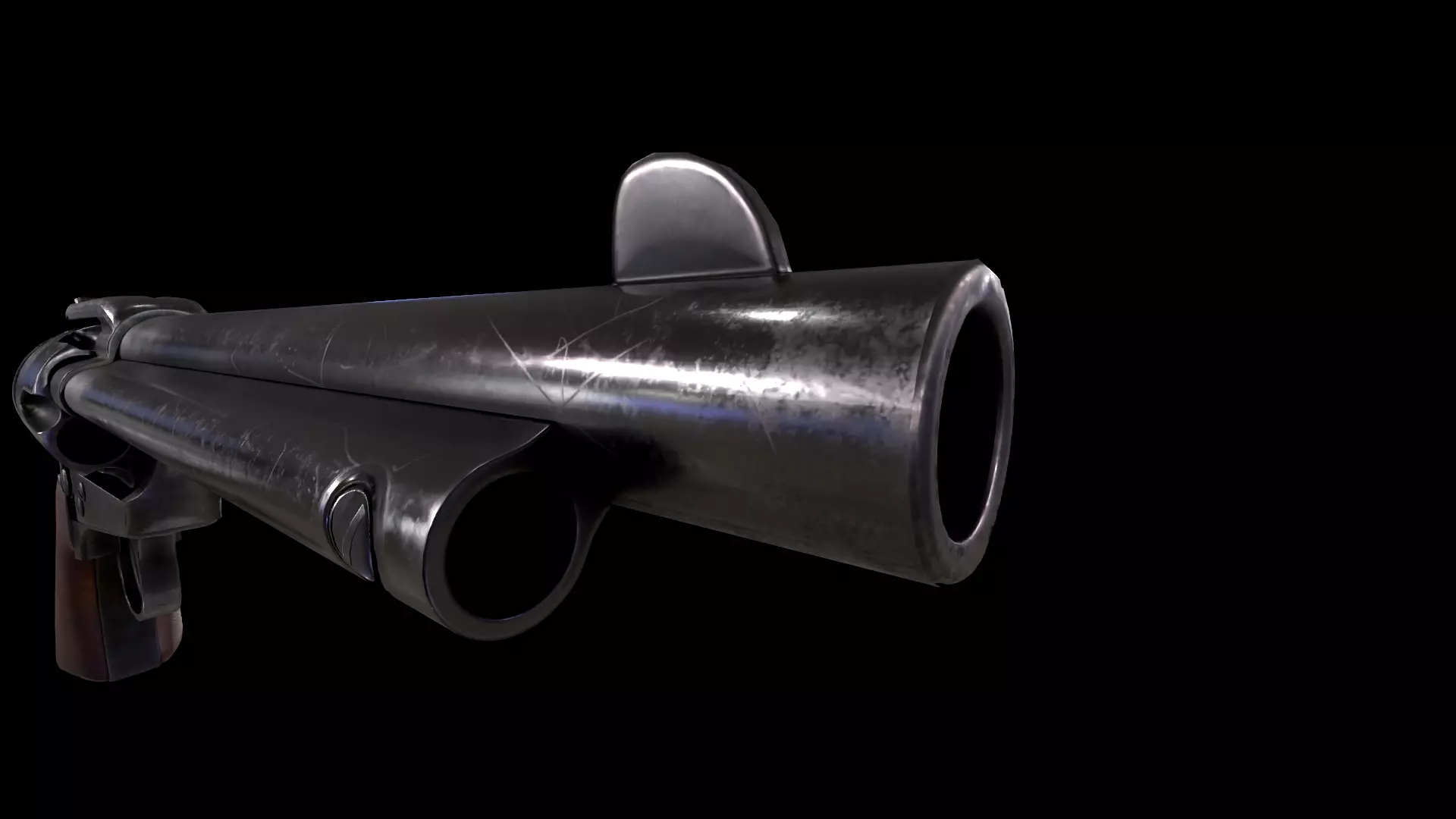 Colt SAA Pistol Low-poly 3D model_12