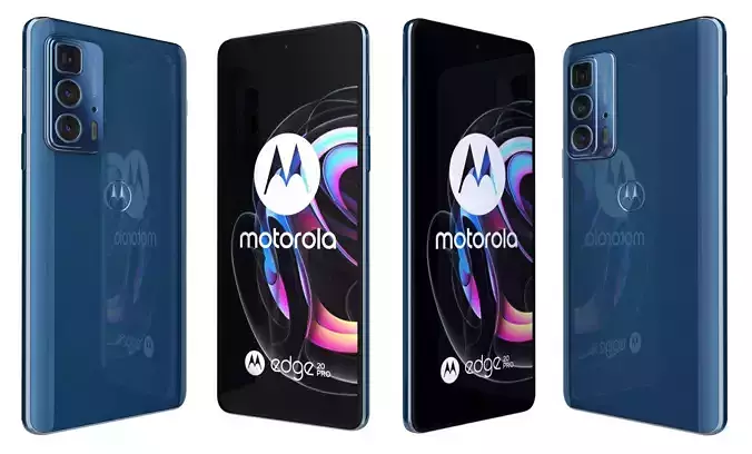 Motorola Edge 20 Pro Midnight Blue High Poly 