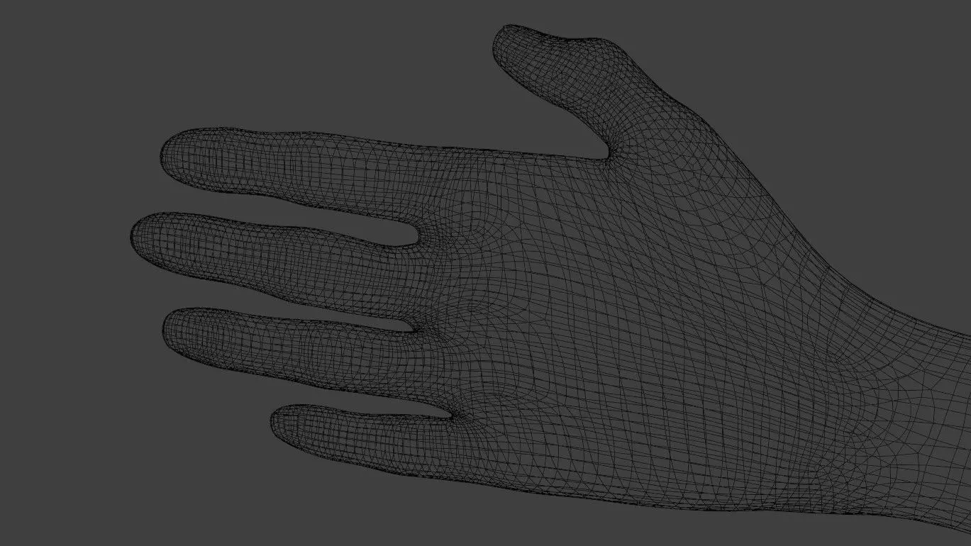 Simple Female Character  Low-poly 3D model_9