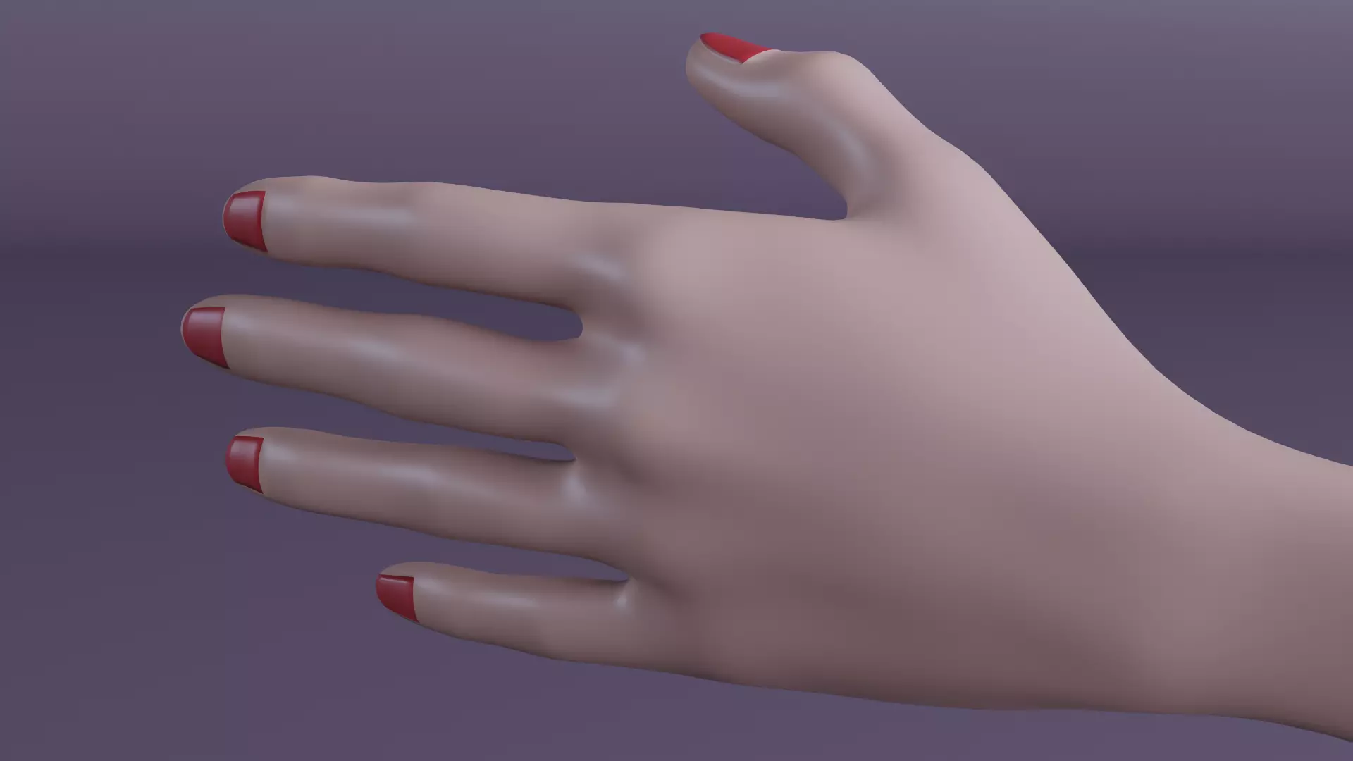 Simple Female Character  Low-poly 3D model_8