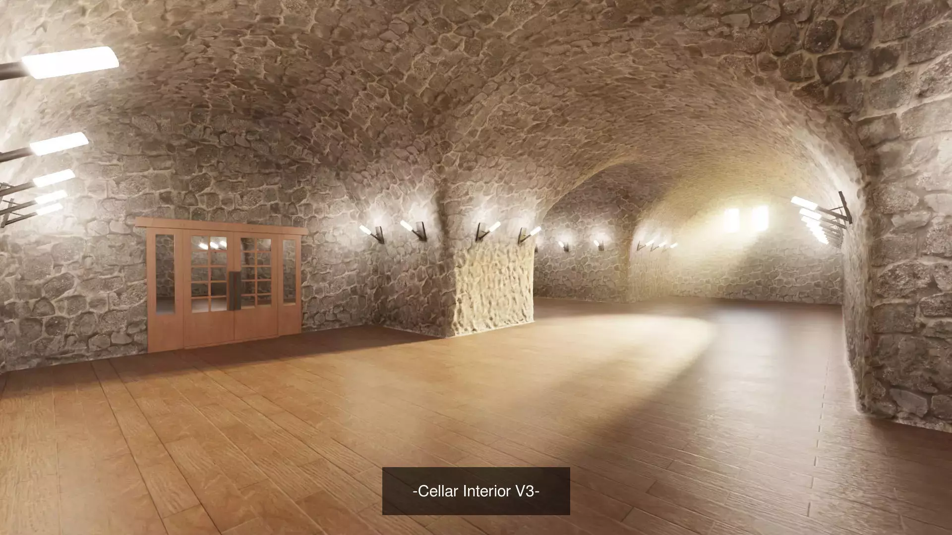 Cellars - 3 Interior Scenes 3D Model Collection_3