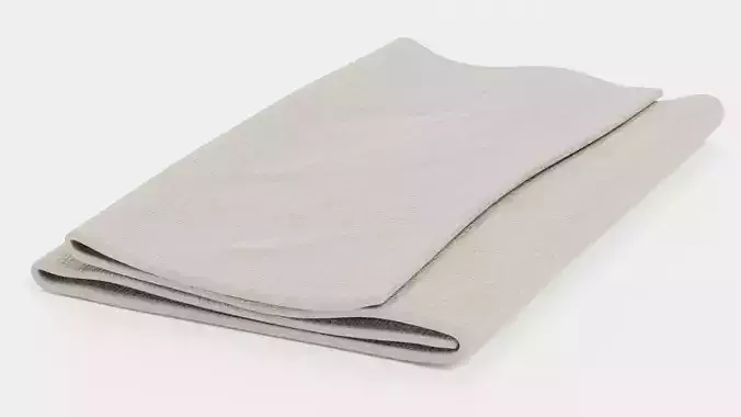 Cloth Napkin - Folded Linen Dinning Table Setting Prop 3D model 4