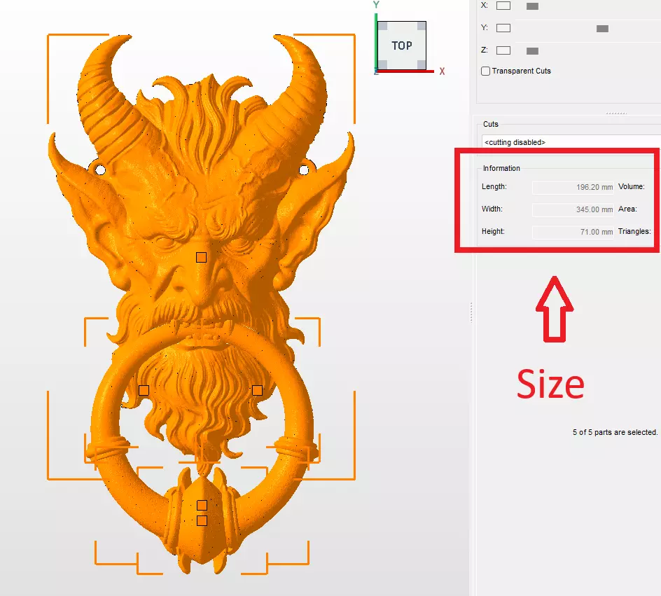 Krampus Door Knocker STL High Detail 3D Model for Home Decor 3D print model_8