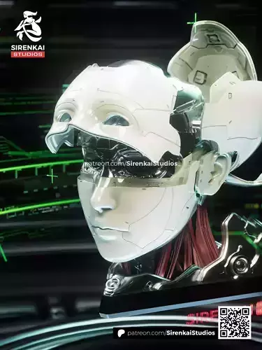 Ghost in the Shell - Android Head 3D Print STL