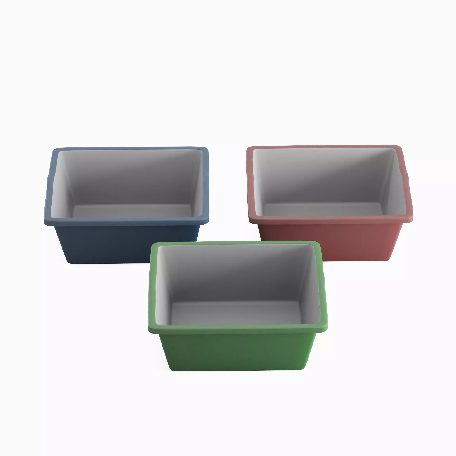 Simple Plastic Wash Basin Pack C 3D Model Collection_0