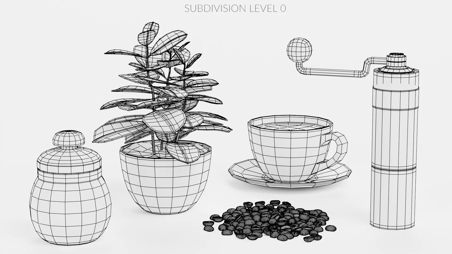 -Coffee Set- 3D model_16