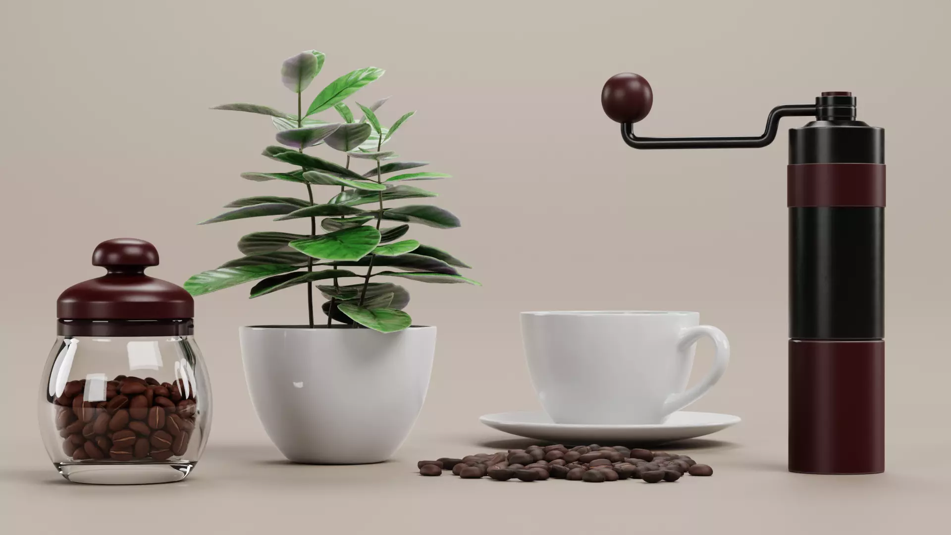 -Coffee Set- 3D model_1