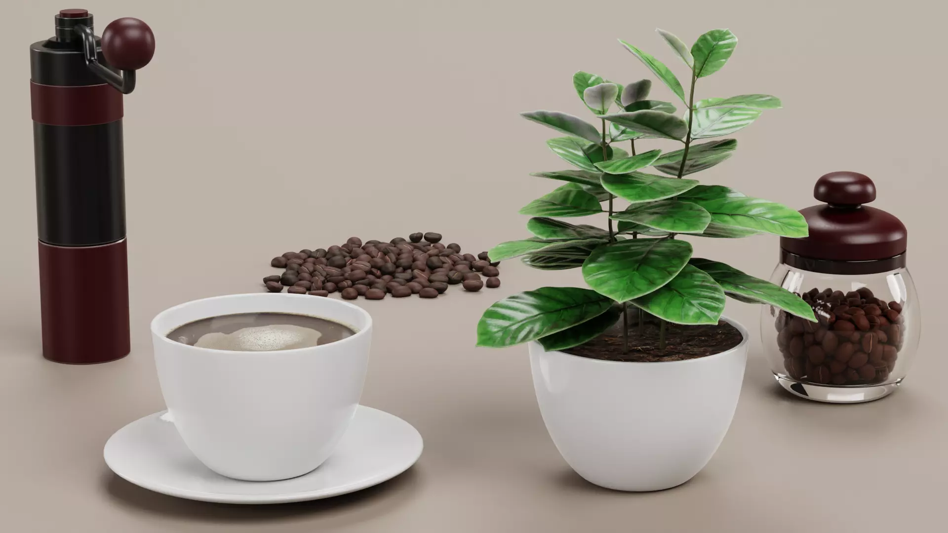 -Coffee Set- 3D model_4