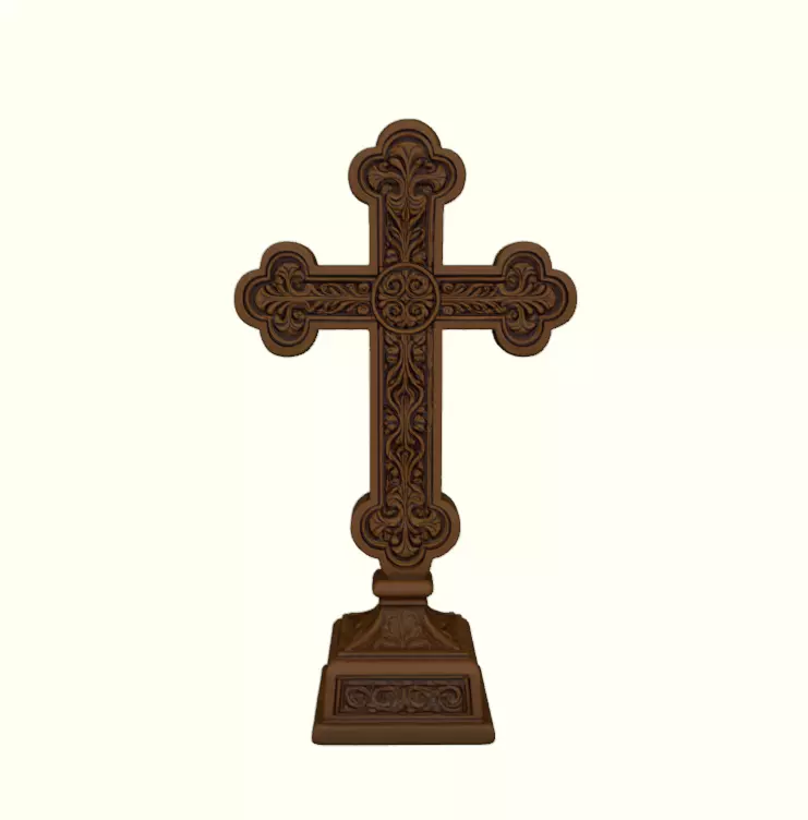 Ornamental Orthodox Cross Free 3D print model