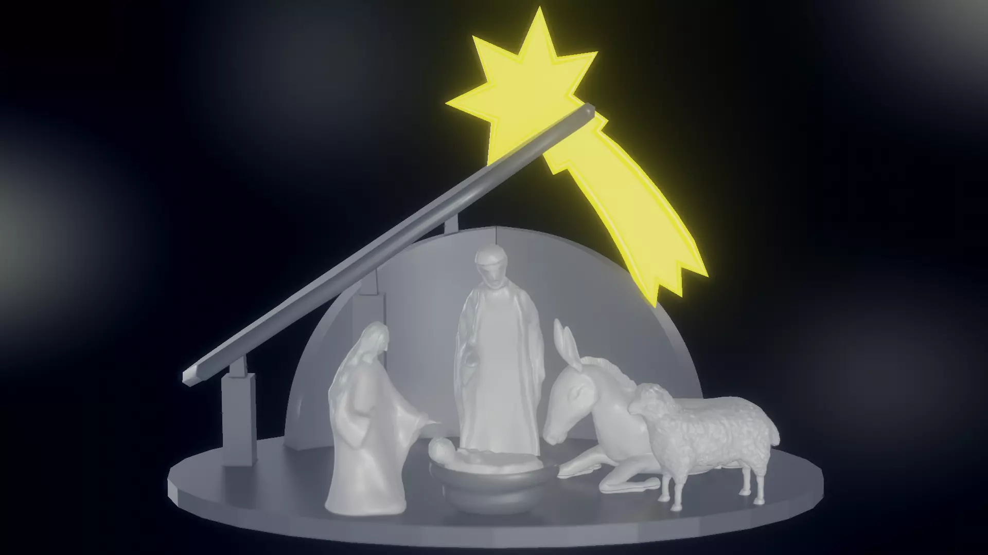 Nativity scene with 3d printable objects and figures Free 3D model_2