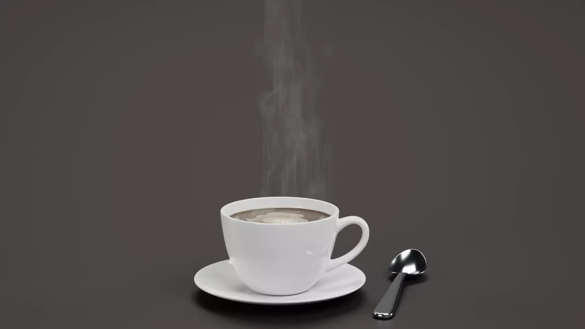 -Coffee with Steam Animated- 3D model_1