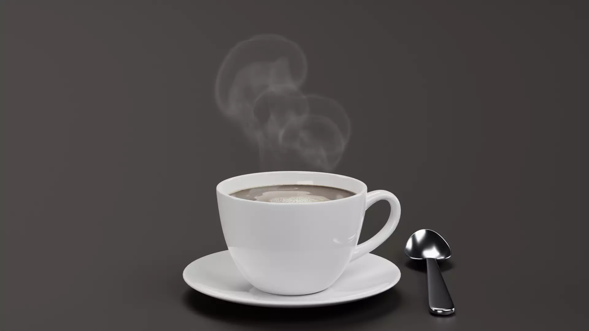-Coffee with Steam Animated- 3D model_2