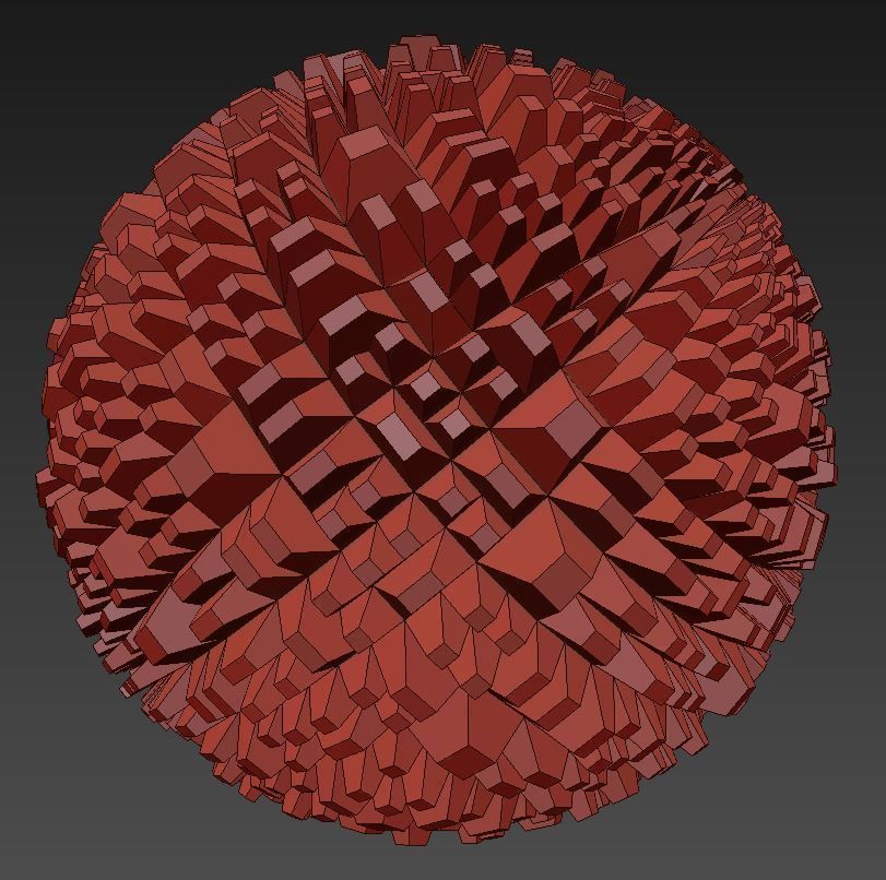 Futuristic Ball Low-poly 3D model_1