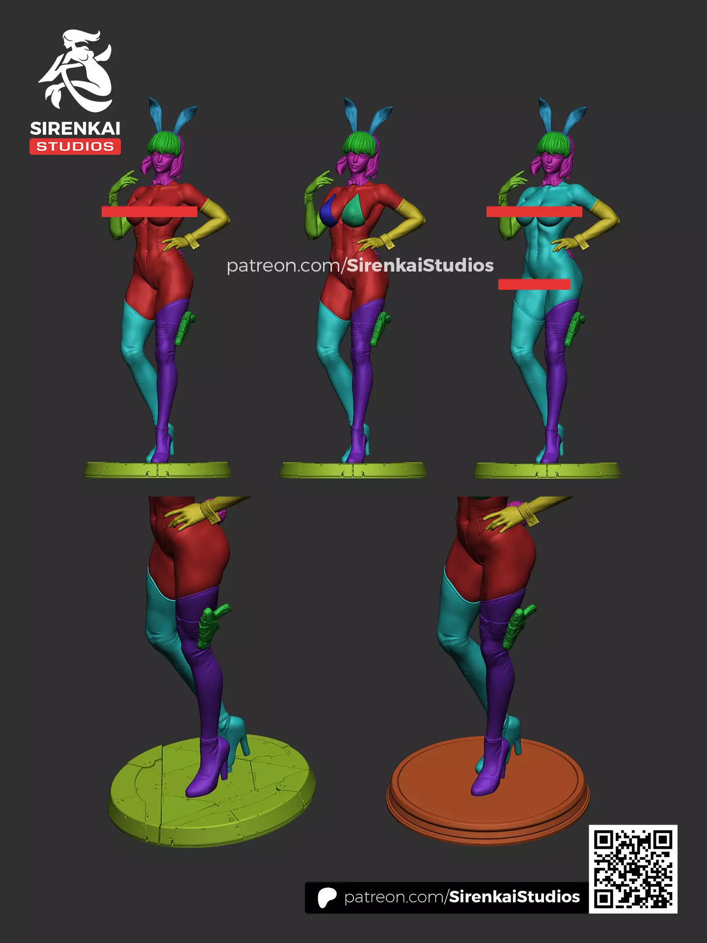 Motoko Bunny Ghost in the Shell 3D Print STL 3D print model_3