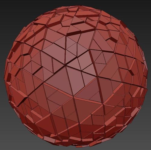 Scifi Sphere Shape Futuristic Low-poly 3D model