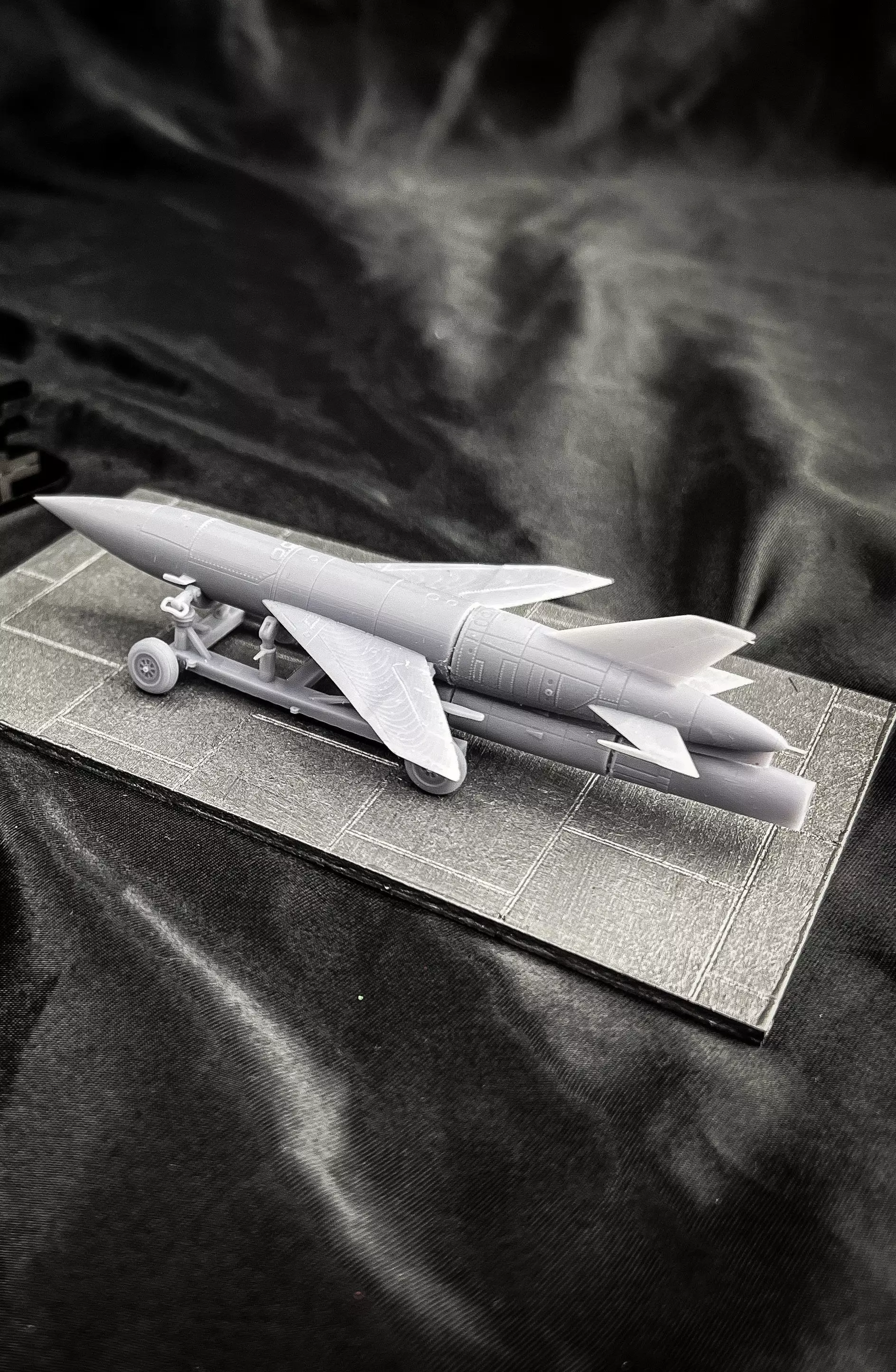 Soviet K-10 missile AS-2 Kipper with Transport Trolley 3D print model_4