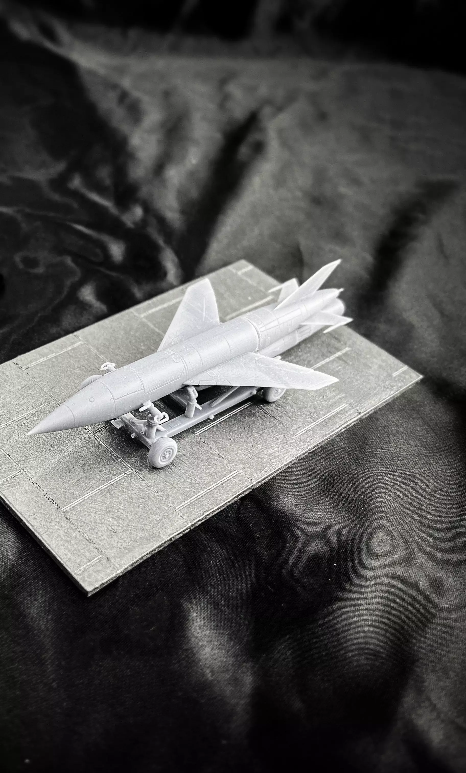 Soviet K-10 missile AS-2 Kipper with Transport Trolley 3D print model_3