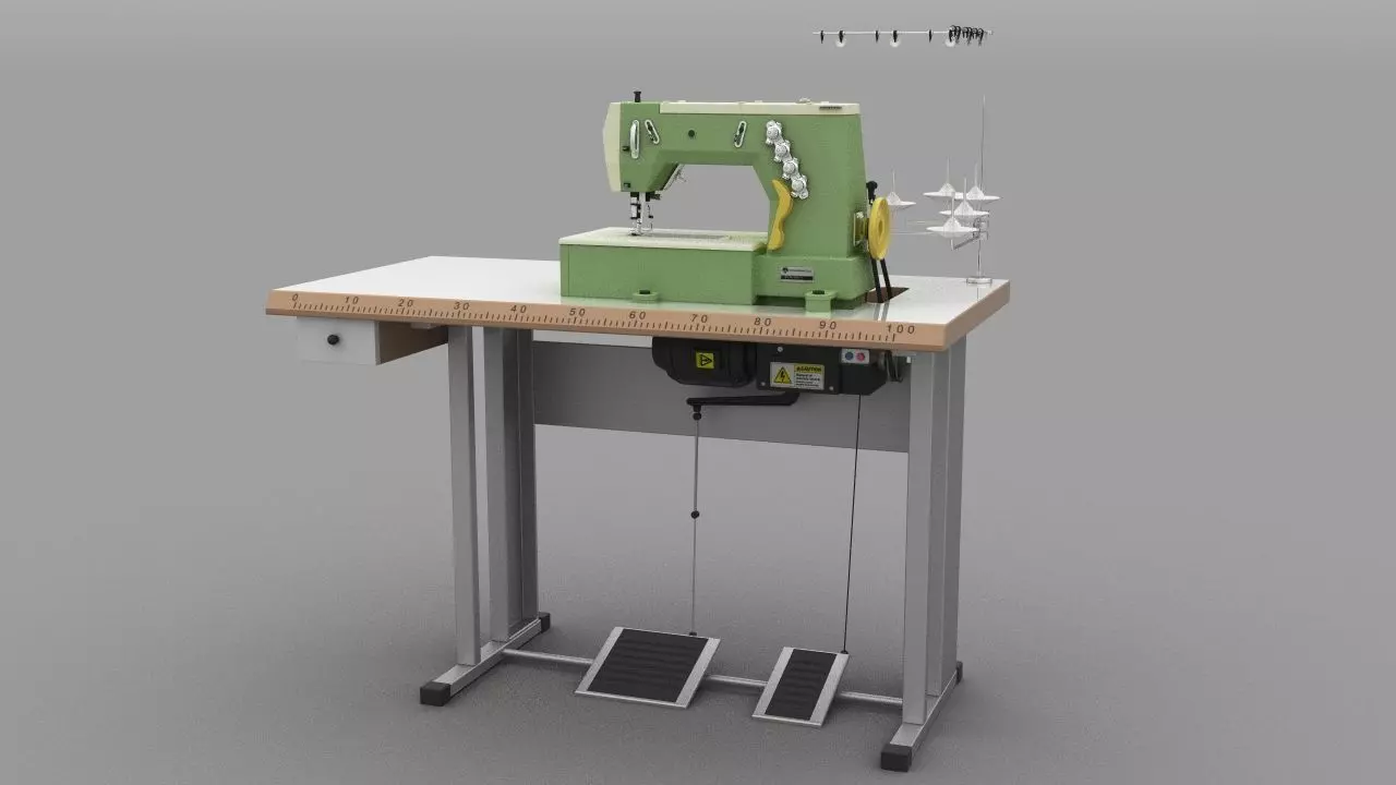 covering stitch machine 3D model