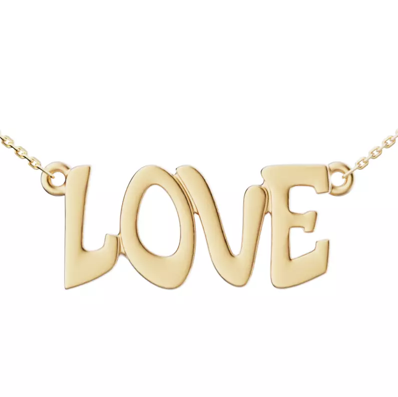 LOVE Pendant 3D print model_0