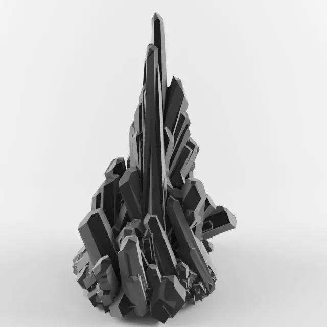 Black Crystal Emerald Gems Pro 3D model_0