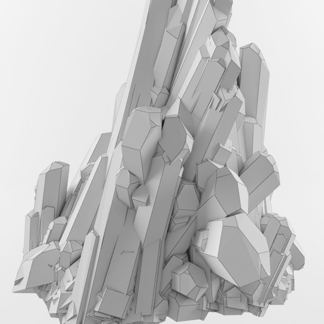 Black Crystal Emerald Gems Pro 3D model_4