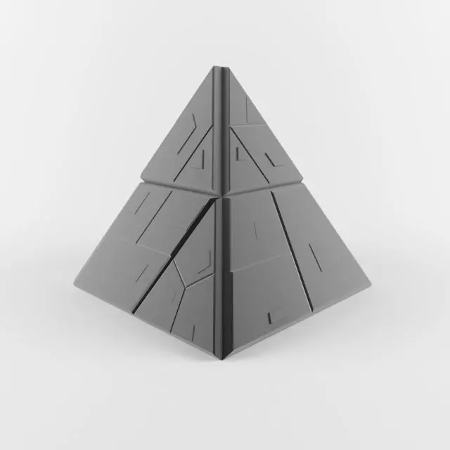 Sci Fi Pyramid Shape Triangle 1 Low-poly 3D model_0