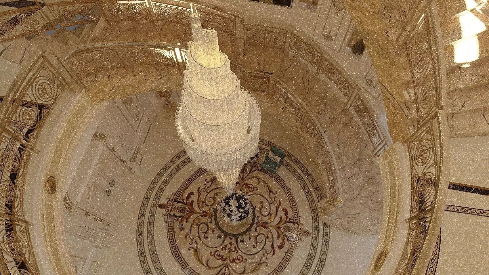 Hall classic style  3D model_2