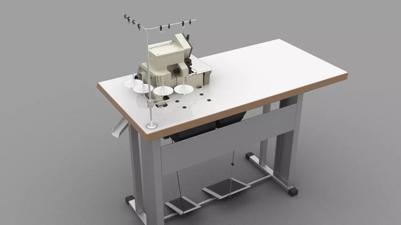 overlock machine 3D model_3