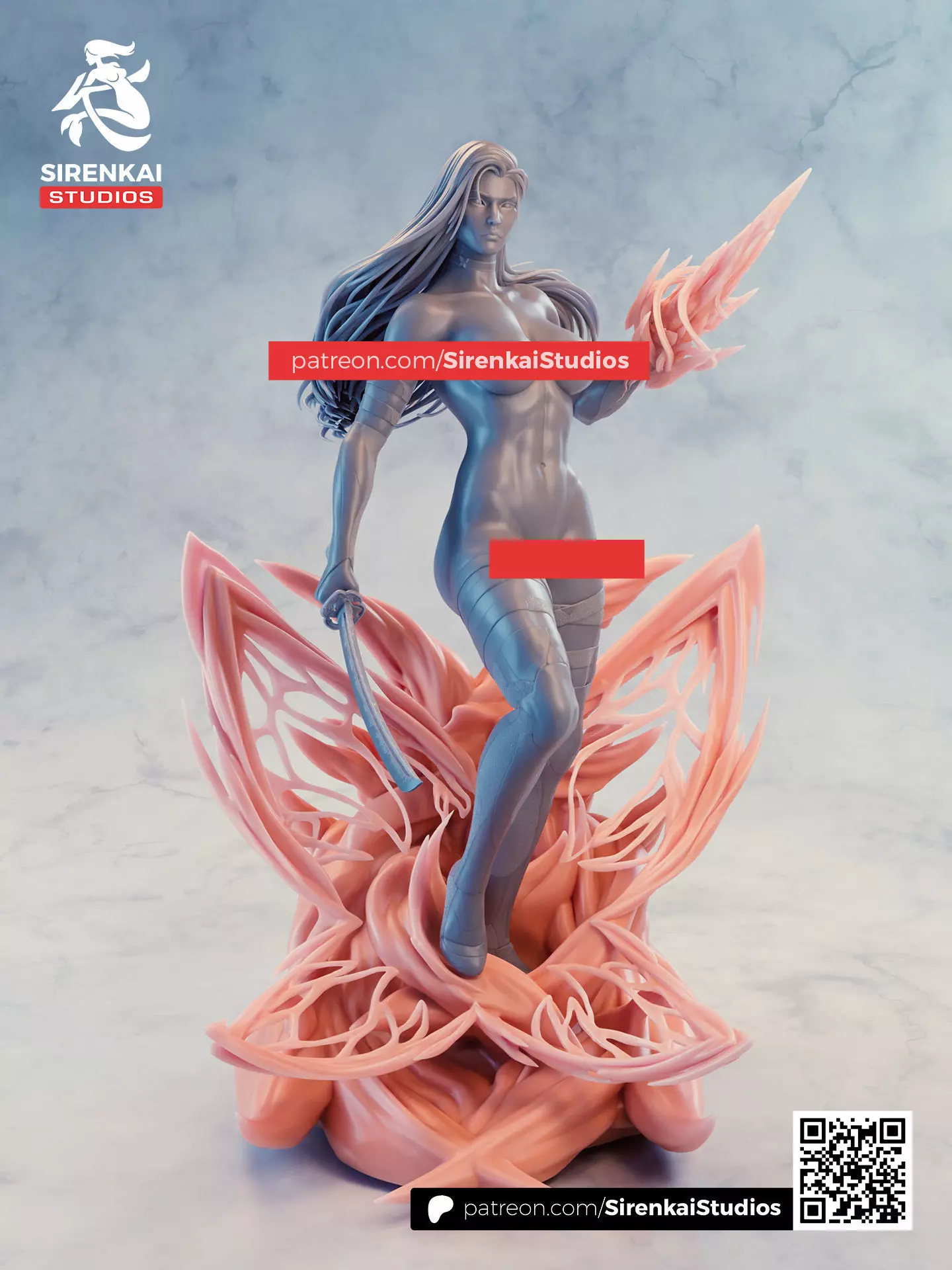 Psylocke 3D Print STL 3D print model_2
