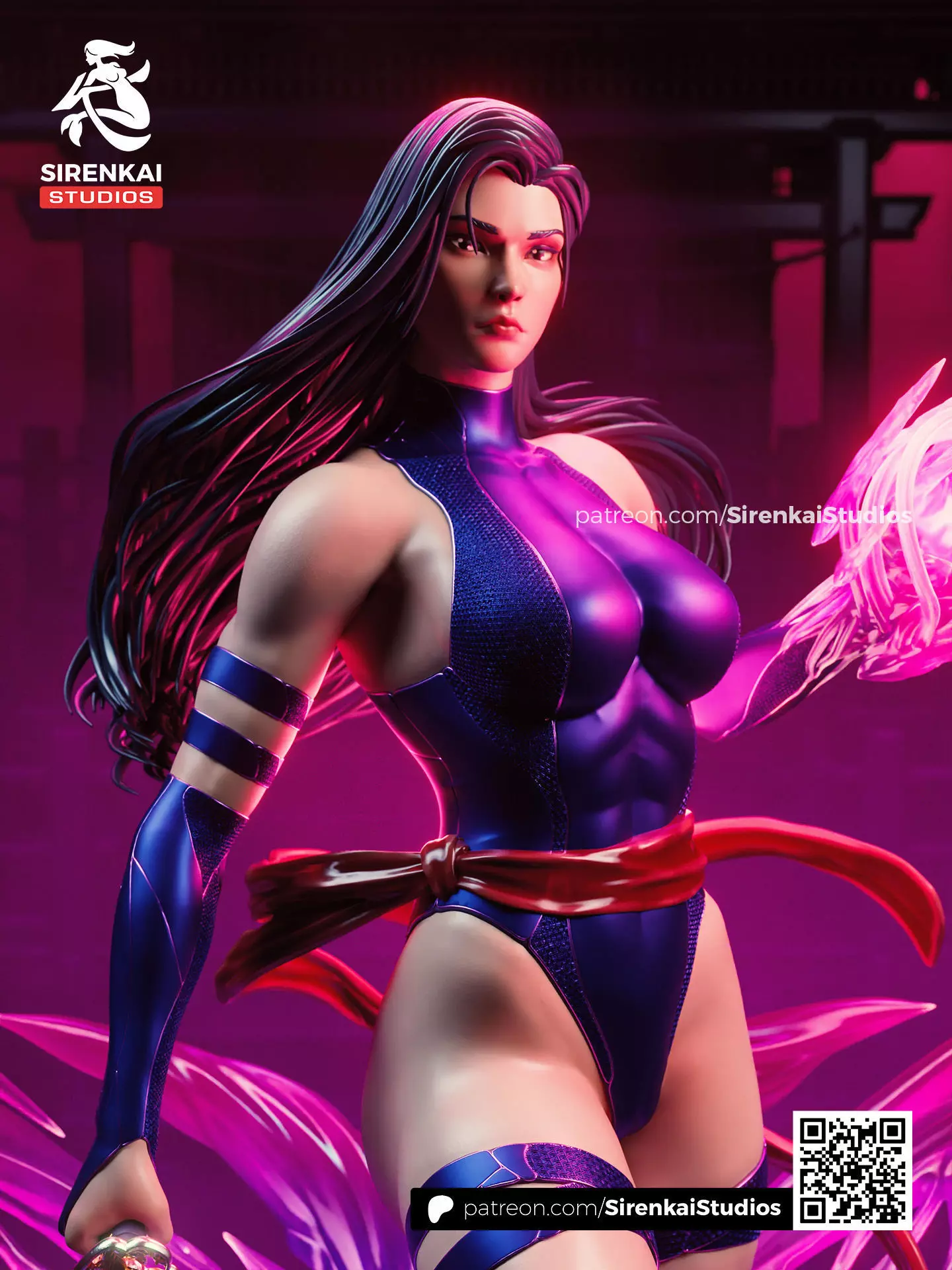 Psylocke 3D Print STL 3D print model_6
