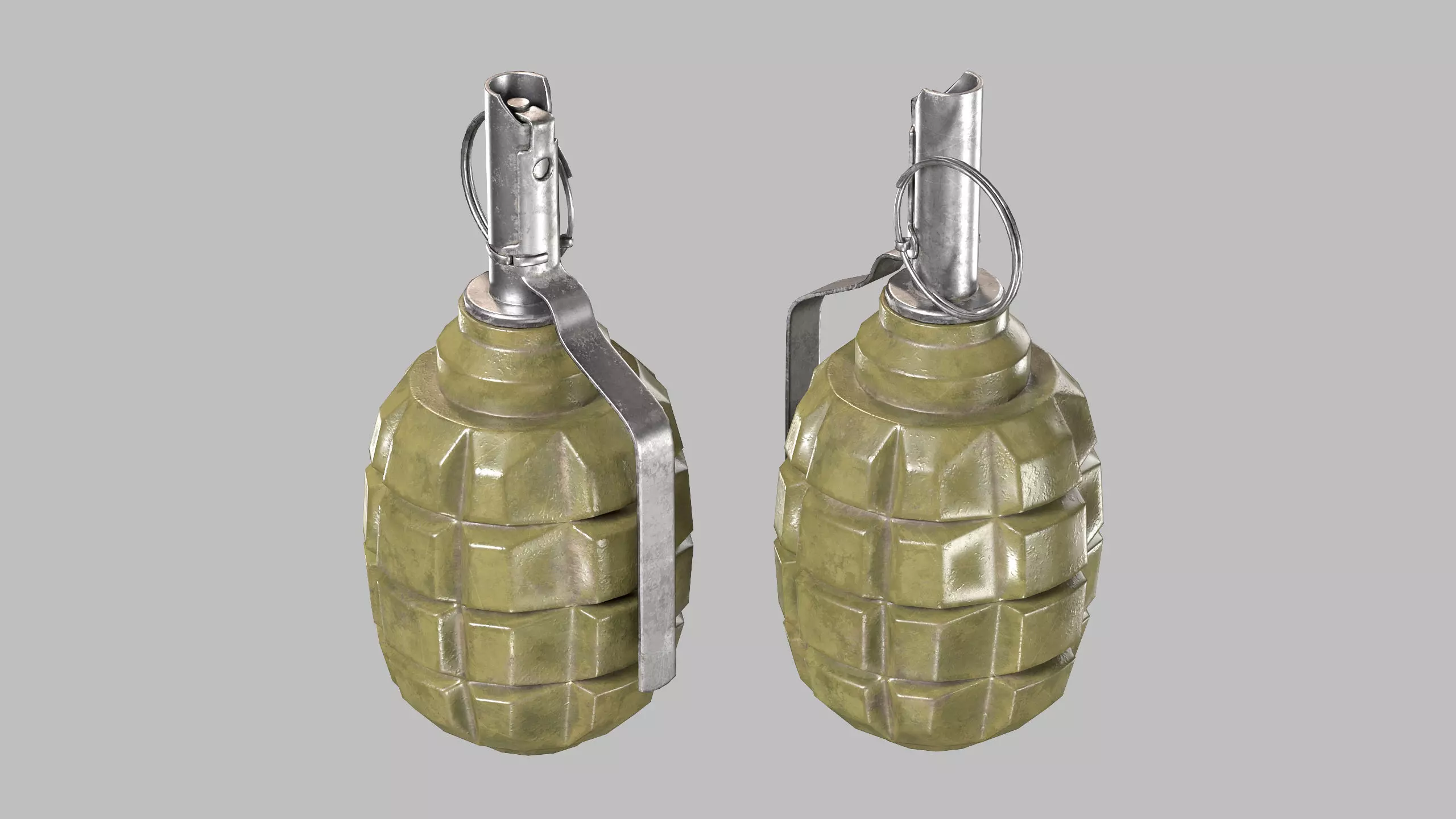 F1 Hand Grenade Low-poly 3D model_1