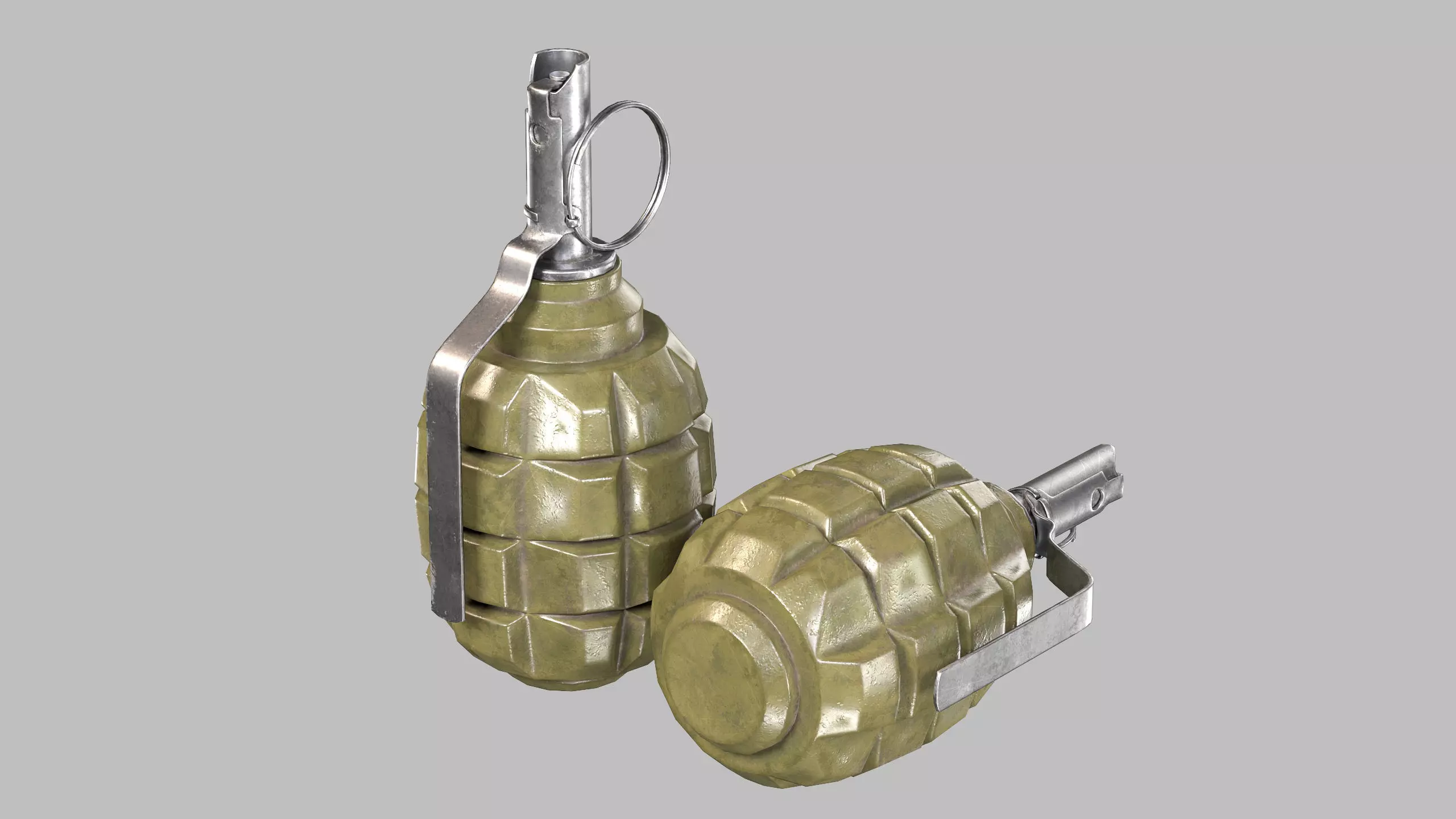 F1 Hand Grenade Low-poly 3D model_7