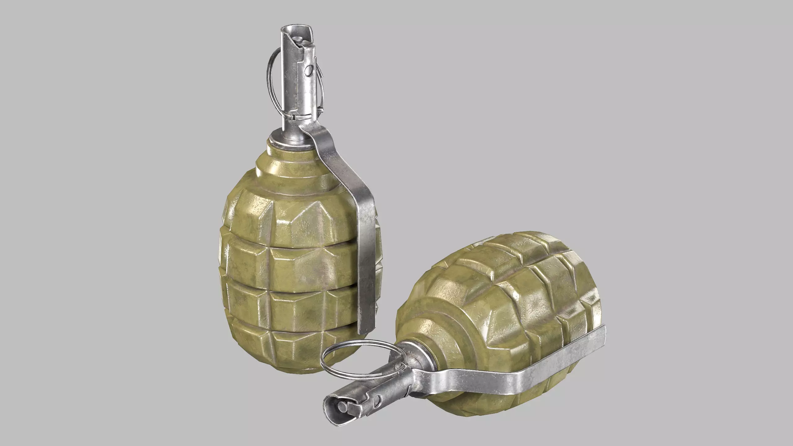 F1 Hand Grenade Low-poly 3D model_6
