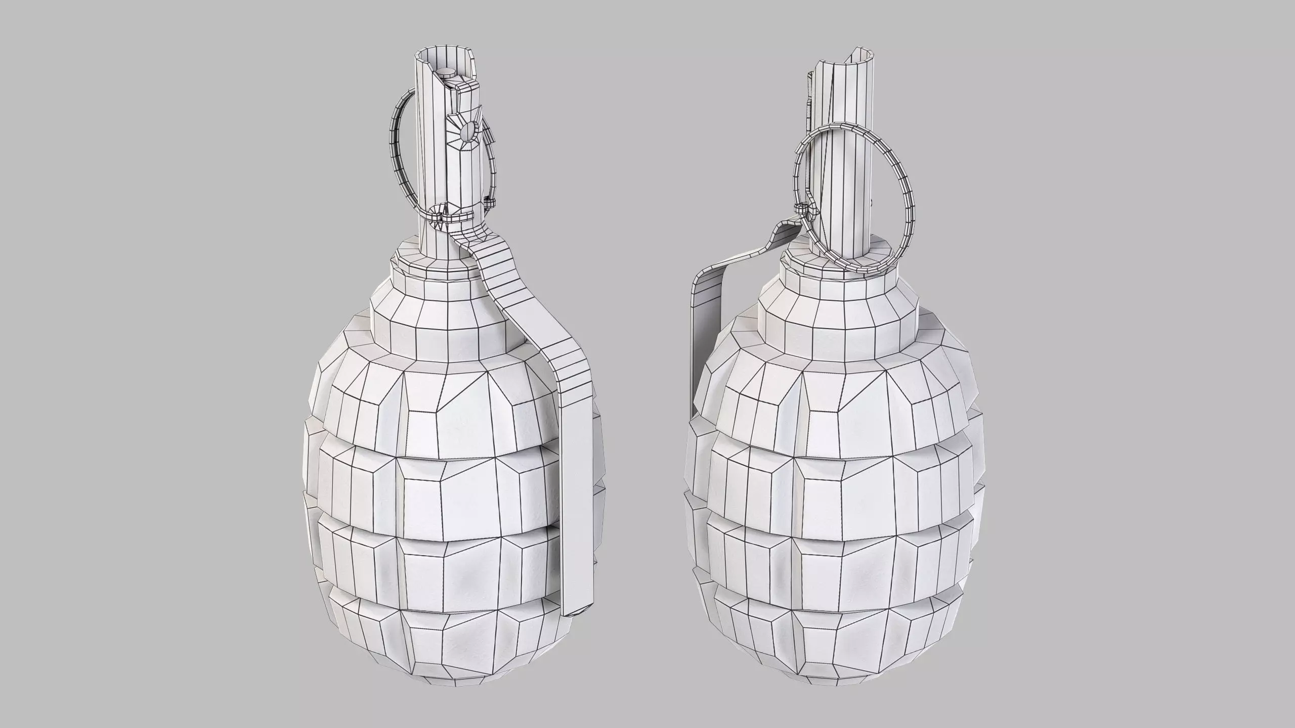 F1 Hand Grenade Low-poly 3D model_9