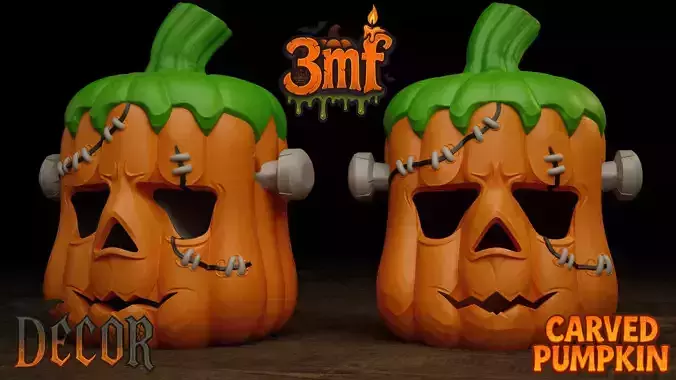 Frankenstein Pumpkin Halloween 3D print model Frankenstein Pumpkin Halloween 3D print model