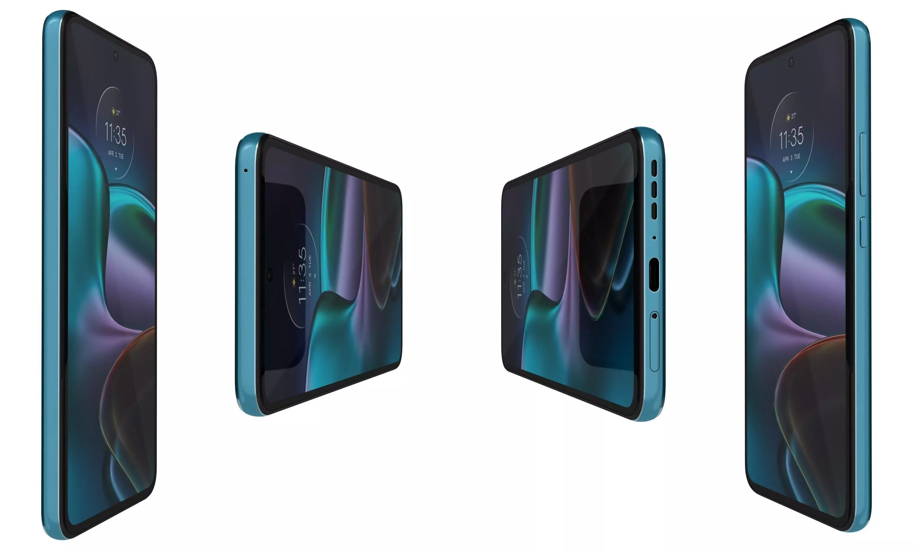 Motorola Edge 30 Aurora Green 3D model_2